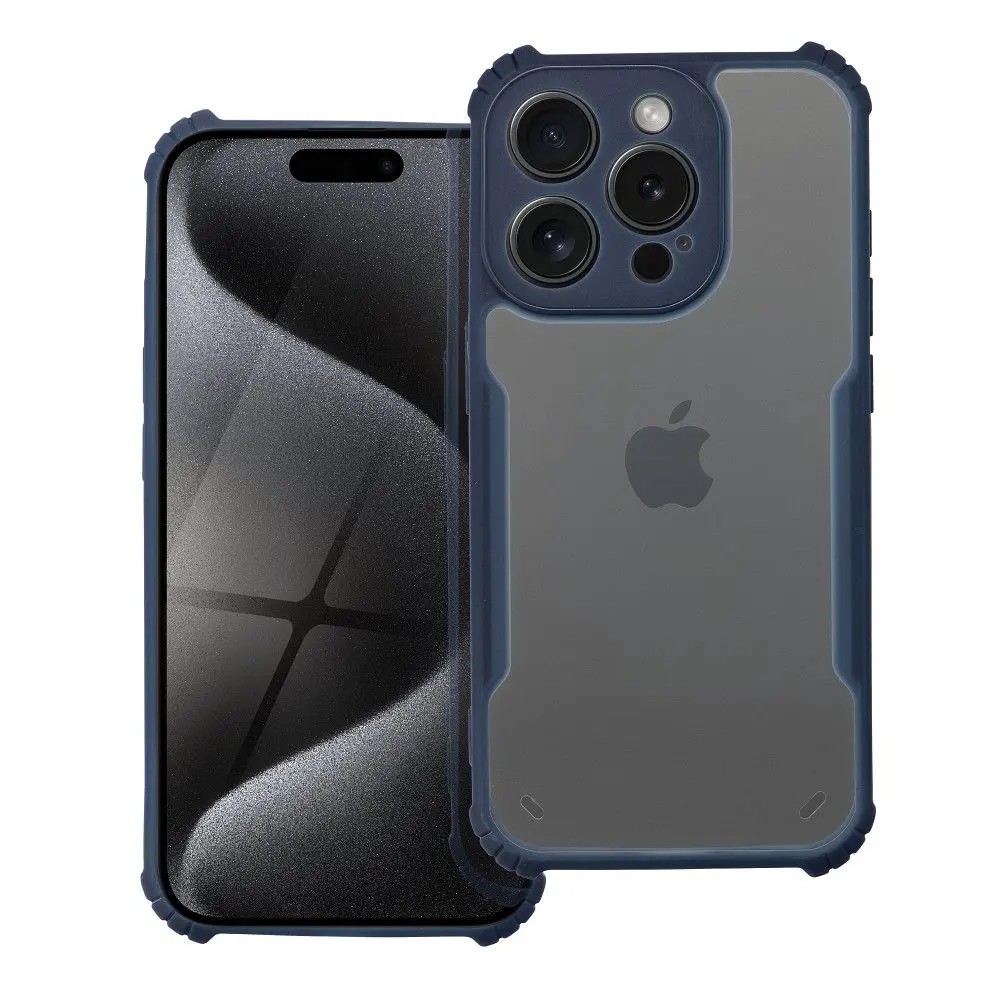 Forcell iPhone 16 Anti Drop Θήκη Σκληρή - Clear Navy