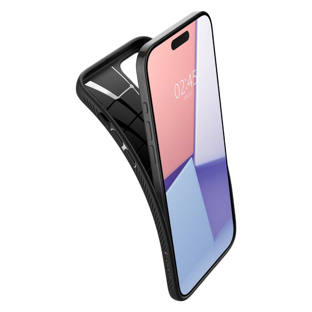 Spigen iPhone 15 Pro Max Liquid Air Θήκη Σιλικόνης - Black