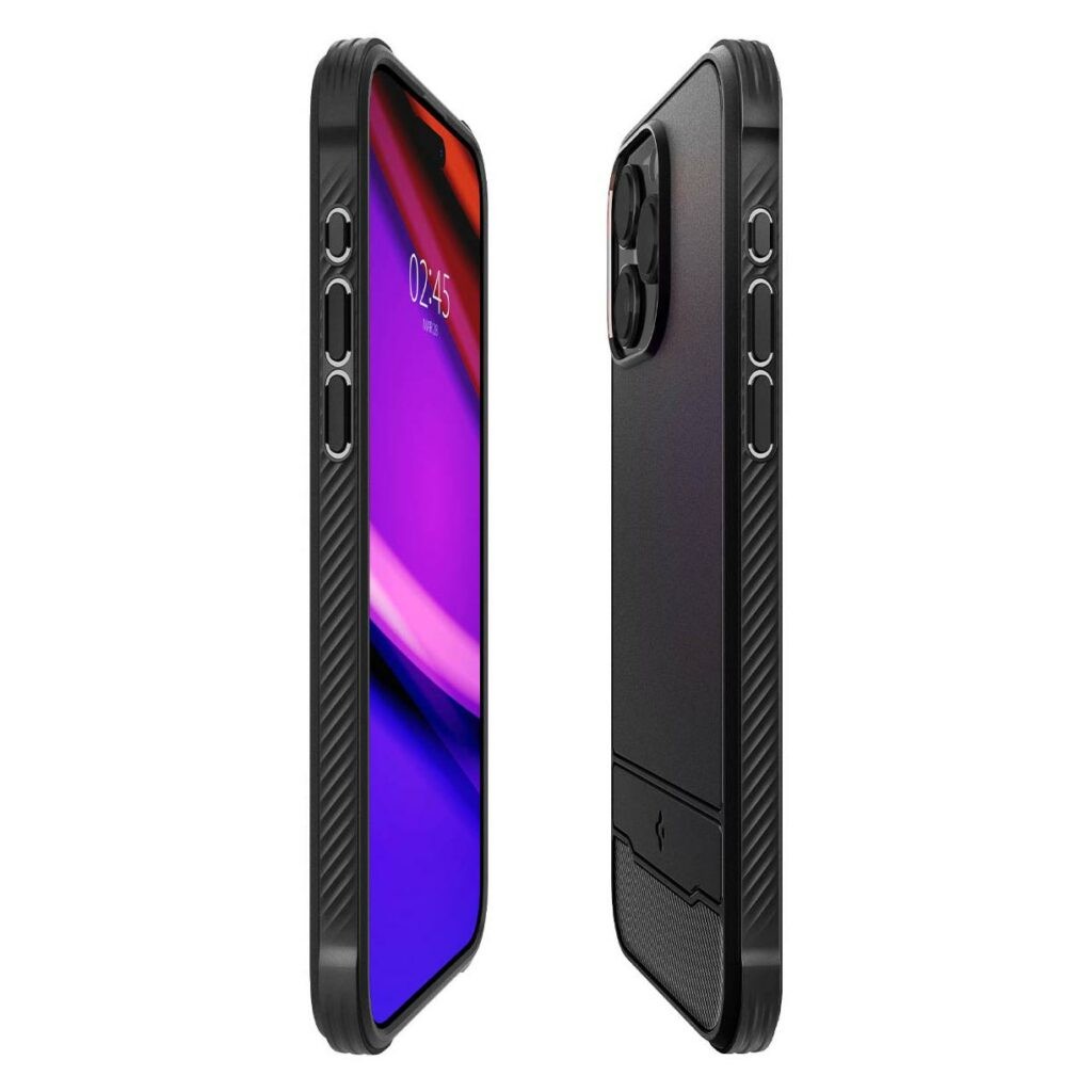 Spigen iPhone 15 Pro Max Rugged Armor Θήκη Σκληρή - Black