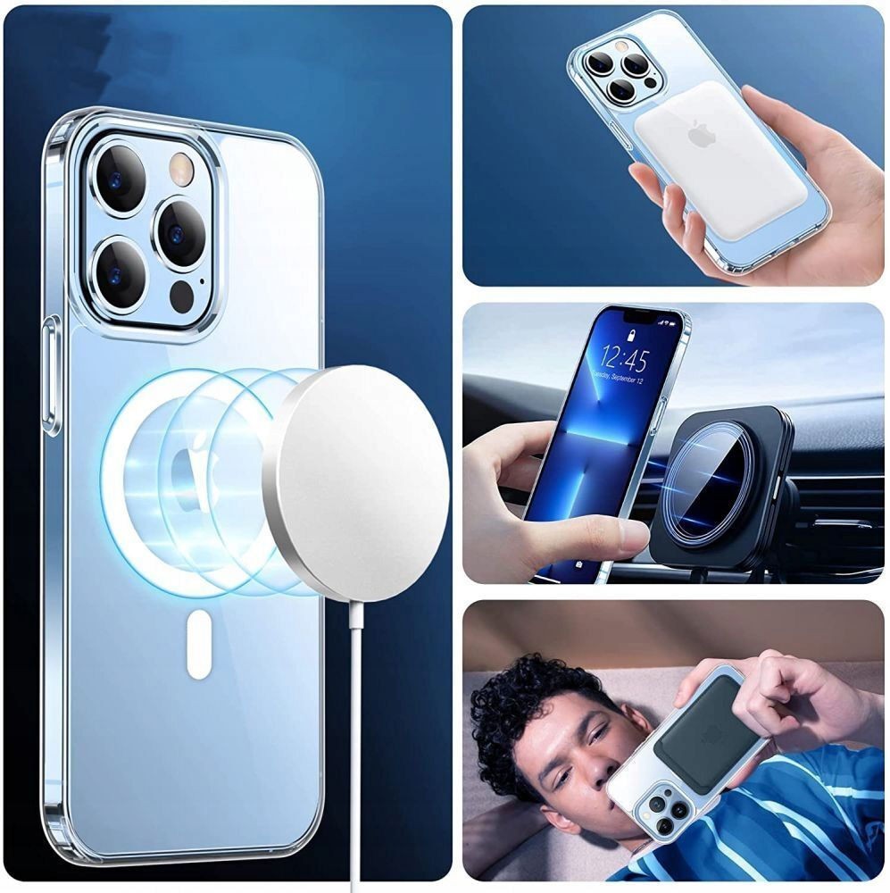 Tech Protect iPhone 12 Pro Max MagSafe Flexair Hybrid Θήκη Σιλικόνης - Διάφανη