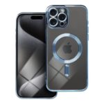 Forcell iPhone 13 Pro Max MagSafe Electro Θήκη Με Πλαίσιο Σιλικόνης Διάφανη - Blue