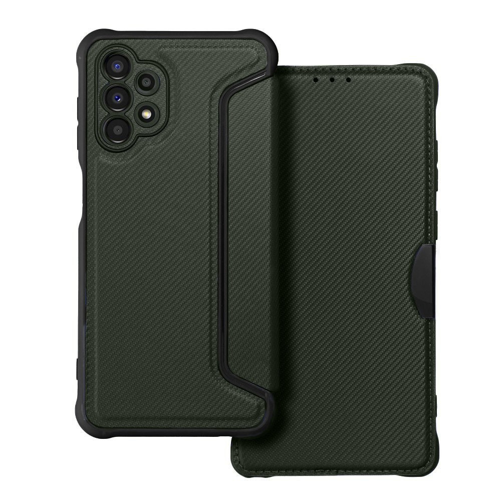 Tel1 Samsung Galaxy A13 4G Razor Carbon Θήκη Βιβλίο - Green
