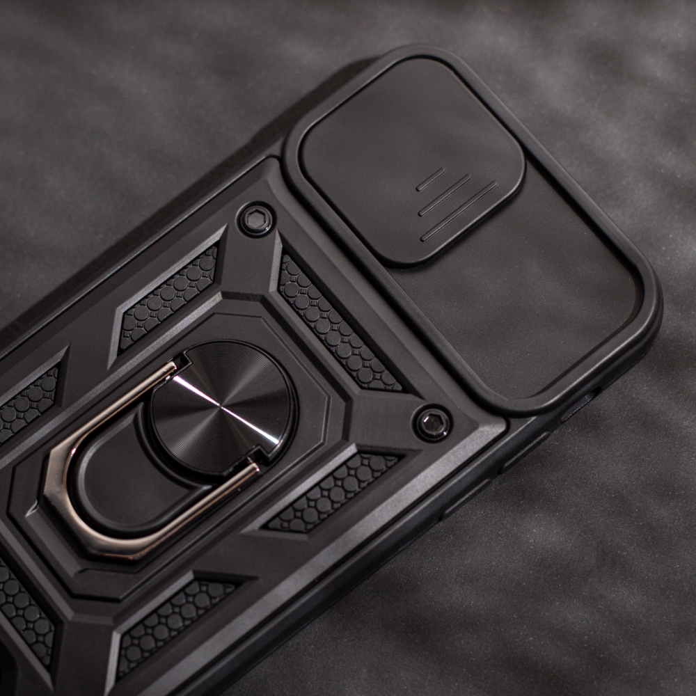 Forcell Samsung Galaxy S23 Ultra 5G Defender Slide Camera Holder Θήκη Σκληρή - Black
