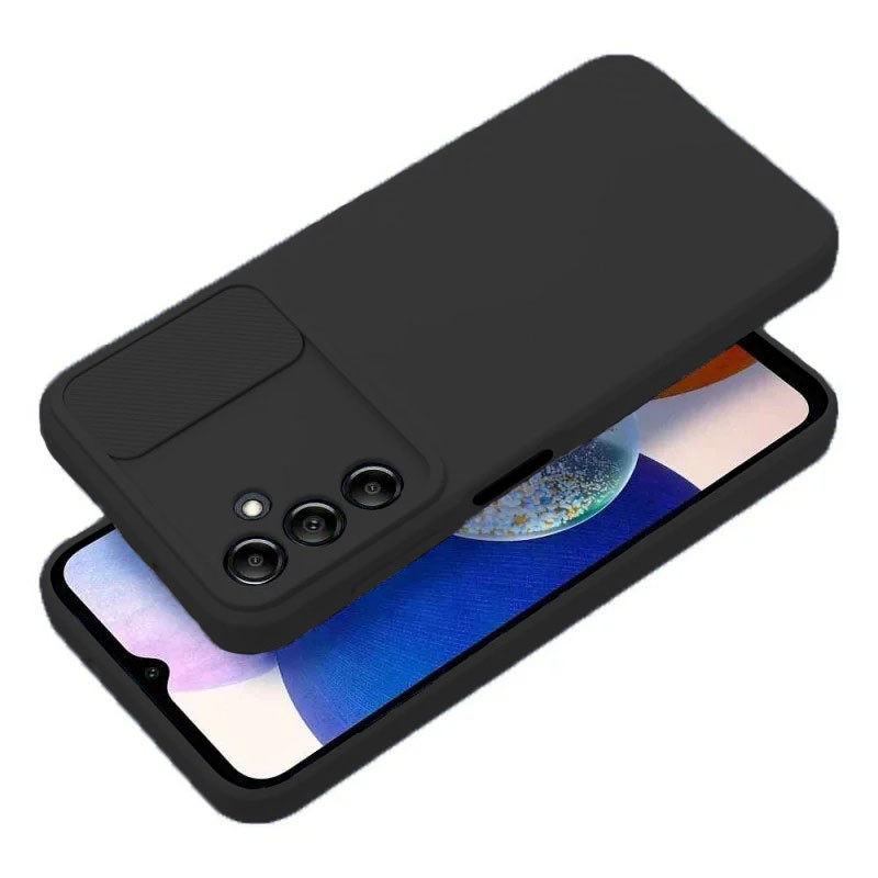 Forcell Samsung Galaxy A35 5G Slide Camera Θήκη Σιλικόνης - Black