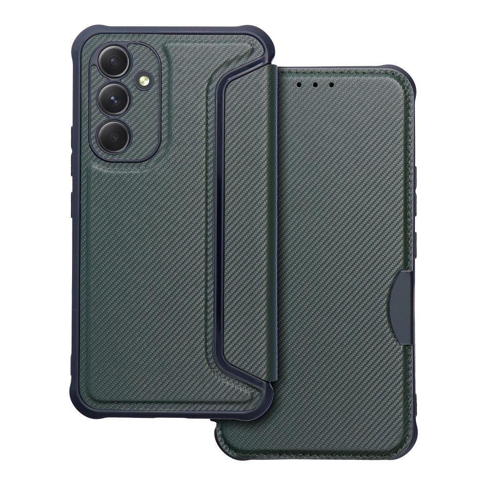 Tel1 Samsung Galaxy A54 5G Forcell Razor Carbon Θήκη Βιβλίο - Green