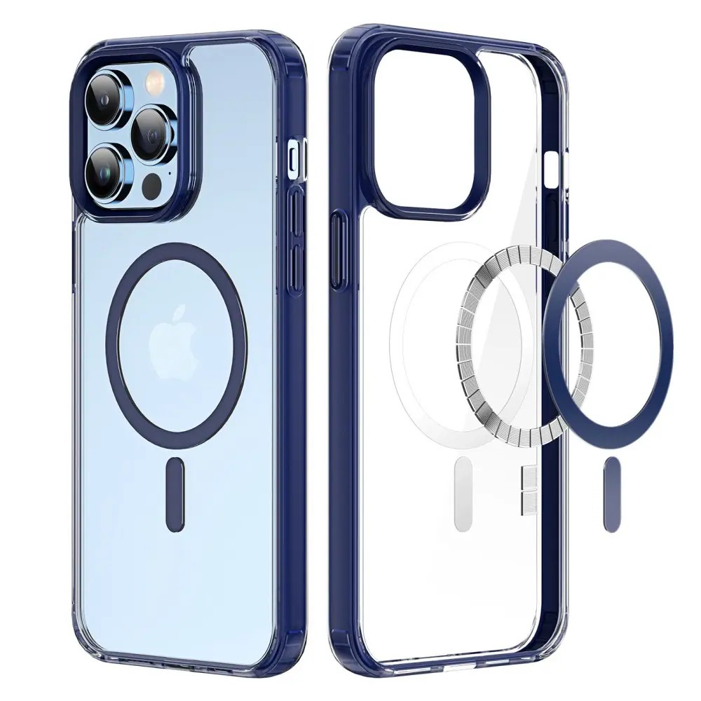 Dux Ducis iPhone 14 Pro MagSafe Θήκη Με Πλαίσιο Σιλικόνης Διάφανη - Blue