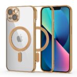 Tech Protect iPhone 13 MagSafe Θήκη Με Πλαίσιο Σιλικόνης Διάφανη - Gold