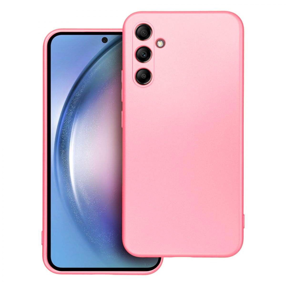 Forcell Samsung Galaxy A54 5G Metallic Θήκη Σιλικόνης - Pink