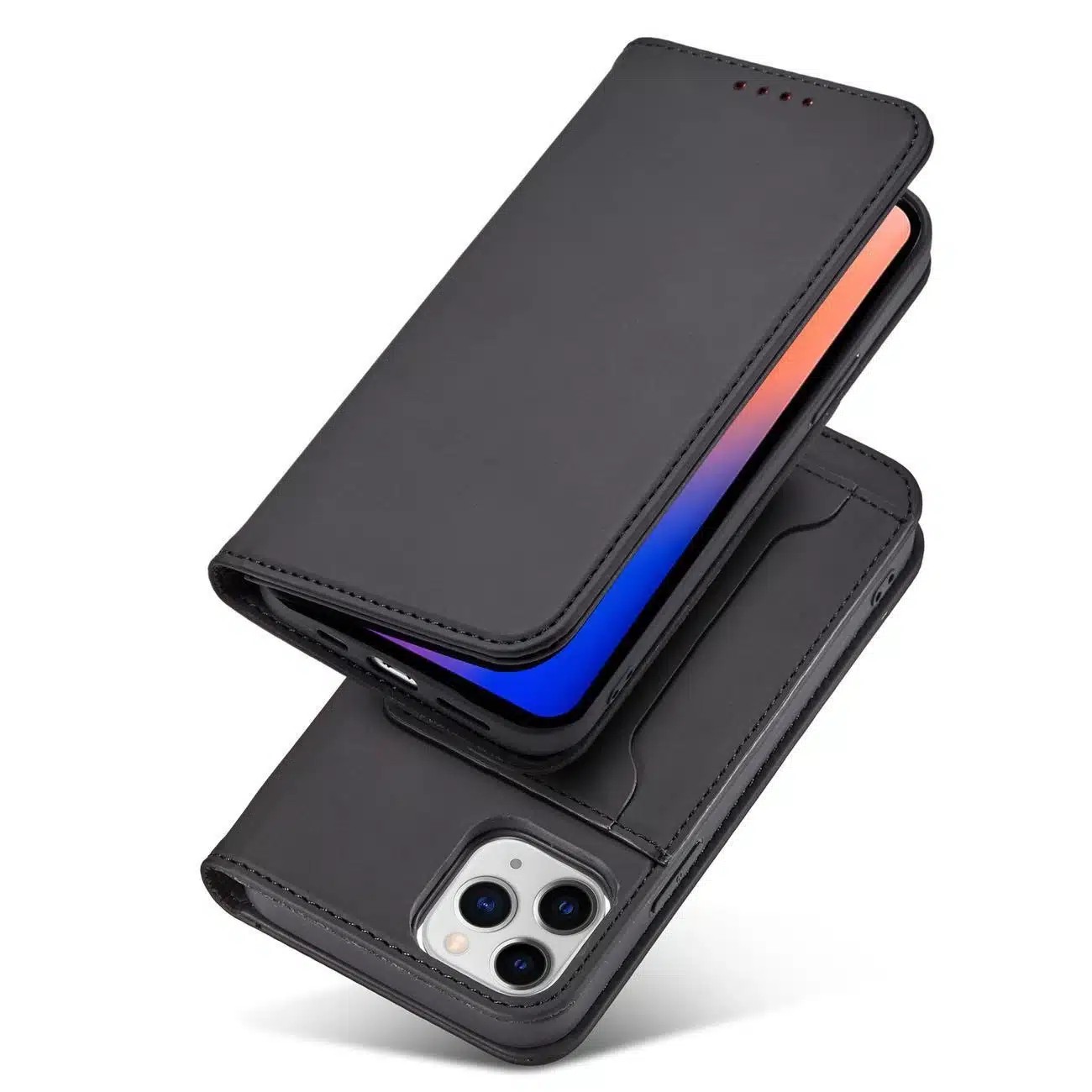 Tel1 iPhone 12/ 12 Pro Θήκη Βιβλίο - Black