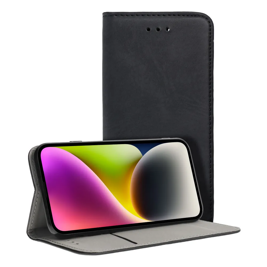 Tel1 iPhone 16 Smart Magnetic Θήκη Βιβλίο - Black