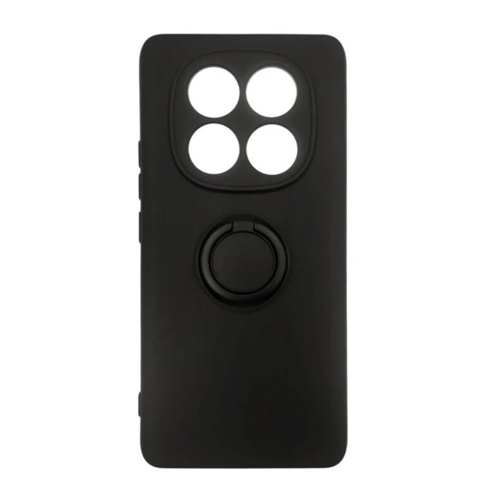 Forcell Xiaomi Redmi Note 14 Pro 5G Ring Holder Θήκη Σιλικόνης - Black