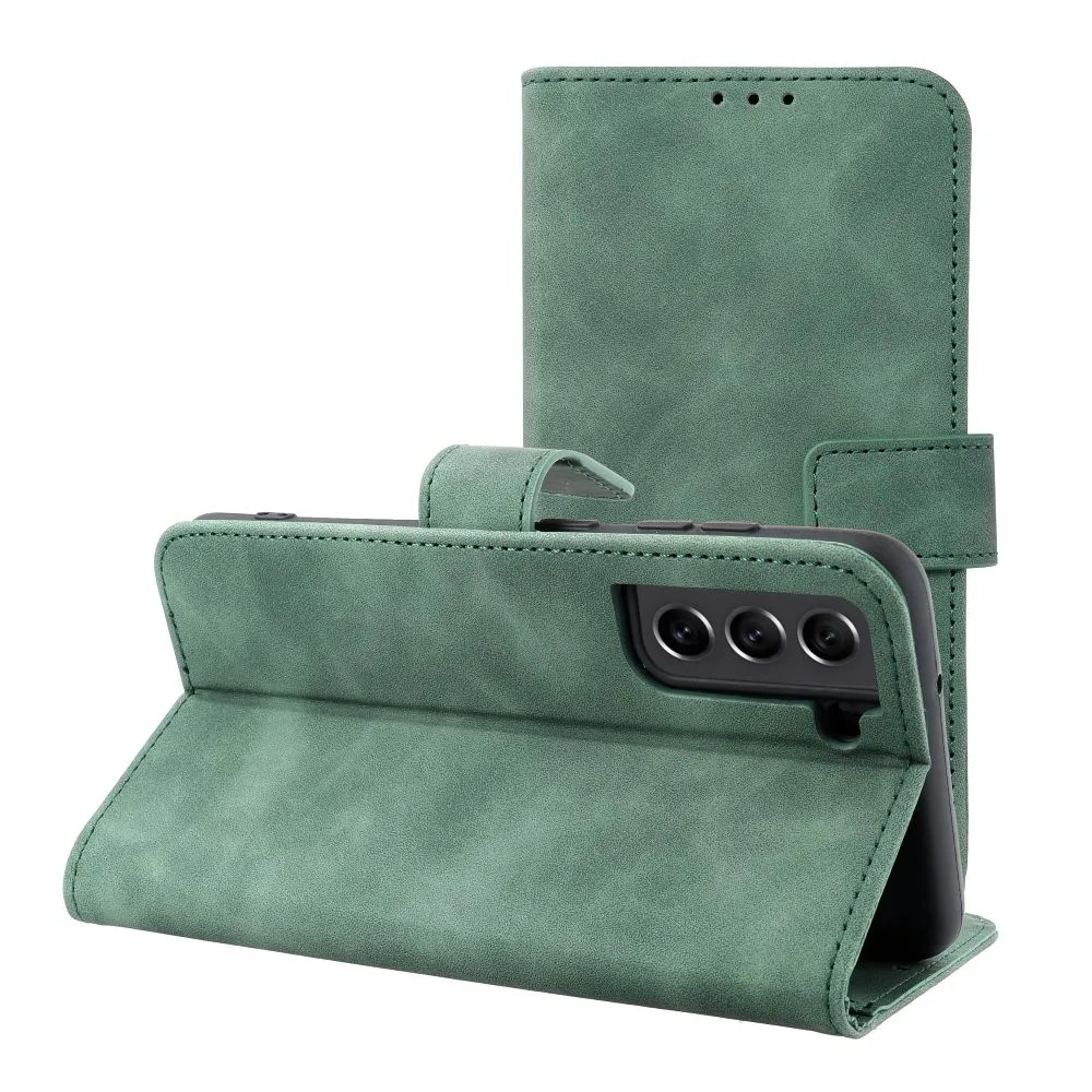 Tel1 Samsung Galaxy S21 FE Tender Θήκη Βιβλίο - Green