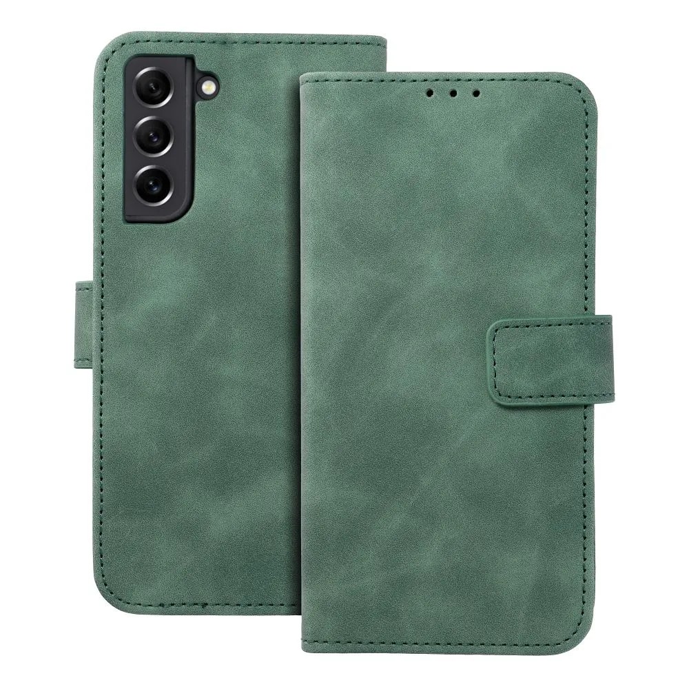 Tel1 Samsung Galaxy S21 FE Tender Θήκη Βιβλίο - Green