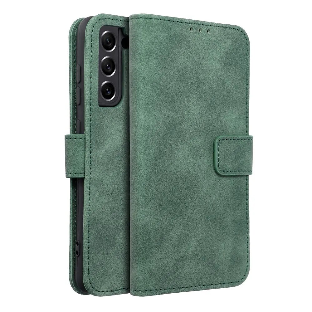 Tel1 Samsung Galaxy S21 FE Tender Θήκη Βιβλίο - Green
