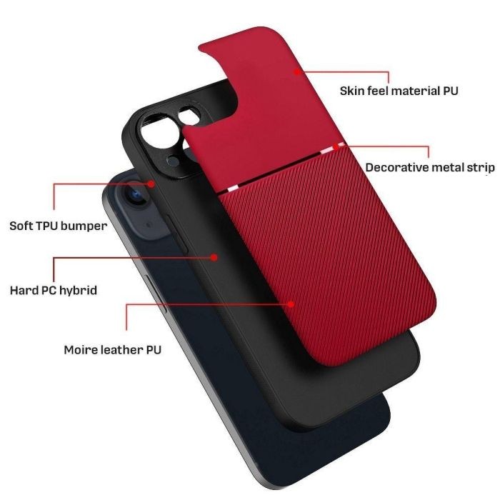 Forcell Samsung Galaxy A22 5G Noble Θήκη Σιλικόνης - Red