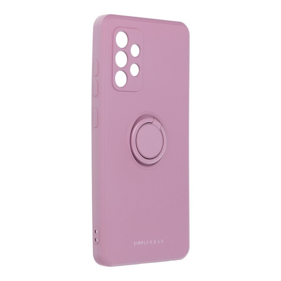 Simply Roar Samsung Galaxy A52 4G/ 5G Amber Ring Holder Θήκη Σιλικόνης - Purple