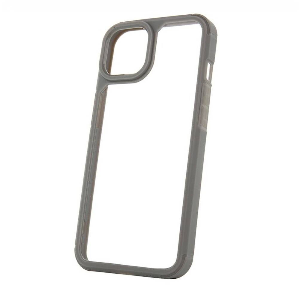 Forcell Xiaomi Redmi Note 13 4G Color Shock Θήκη με Πλαίσιο Σιλικόνης Διάφανη - Grey