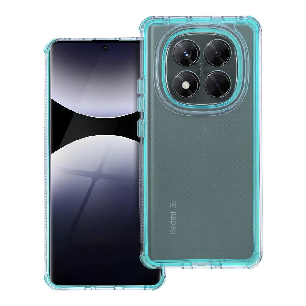 Forcell Xiaomi Redmi Note 14 Pro 5G Matrix Θήκη με Πλαίσιο Σιλικόνης Διάφανη - Blue