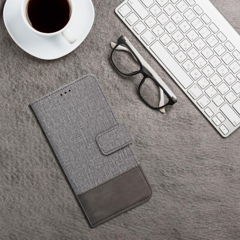 Tel1 Xiaomi Redmi Note 14 5G Gomma Θήκη Βιβλίο - Gray