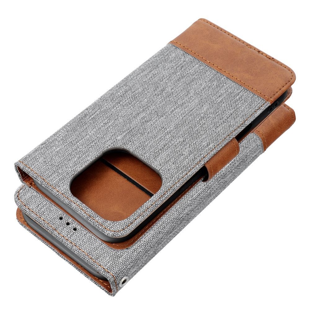 Tel1 Xiaomi Redmi Note 14 5G Jeans Θήκη Βιβλίο - Grey