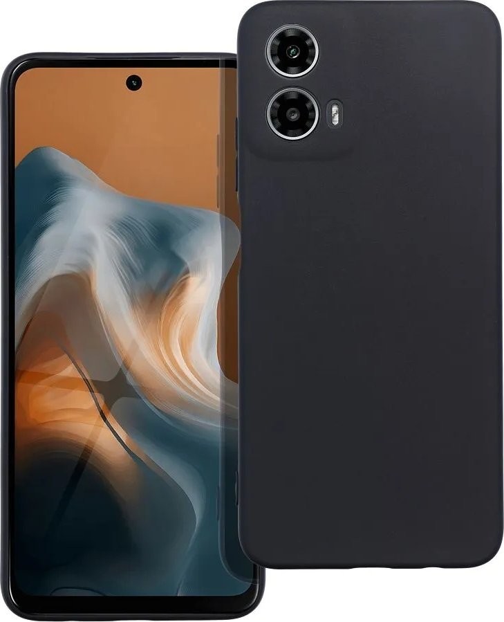 Forcell Motorola G34 5G Matt Θήκη Σιλικόνης - Black