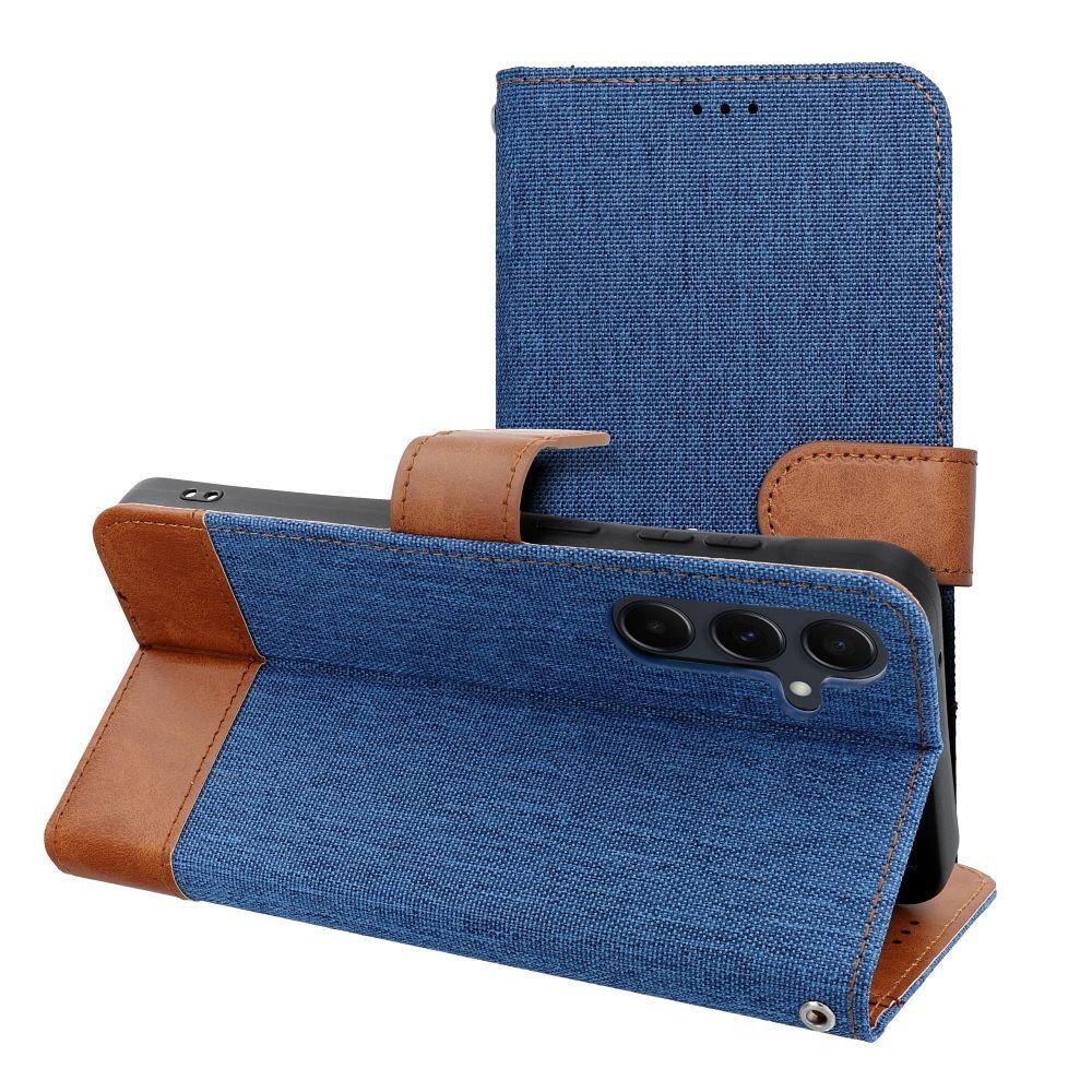 Tel1 Samsung Galaxy A52 4G / A52 5G / A52s Jeans Θήκη Βιβλίο - Blue Brown