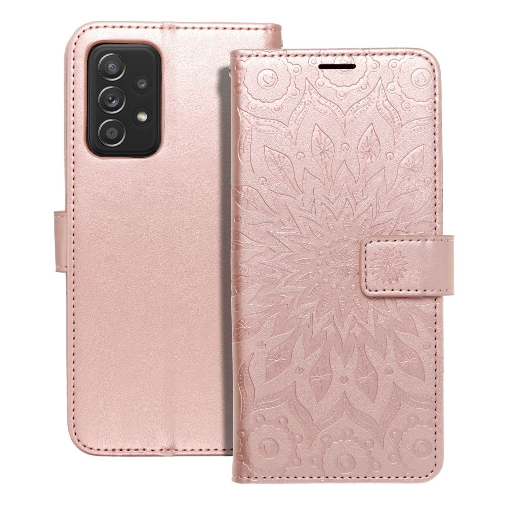 Tel1 Samsung Galaxy A52 4G / A52 5G / A52s Mezzo Mandala Θήκη Βιβλίο - Rose Gold