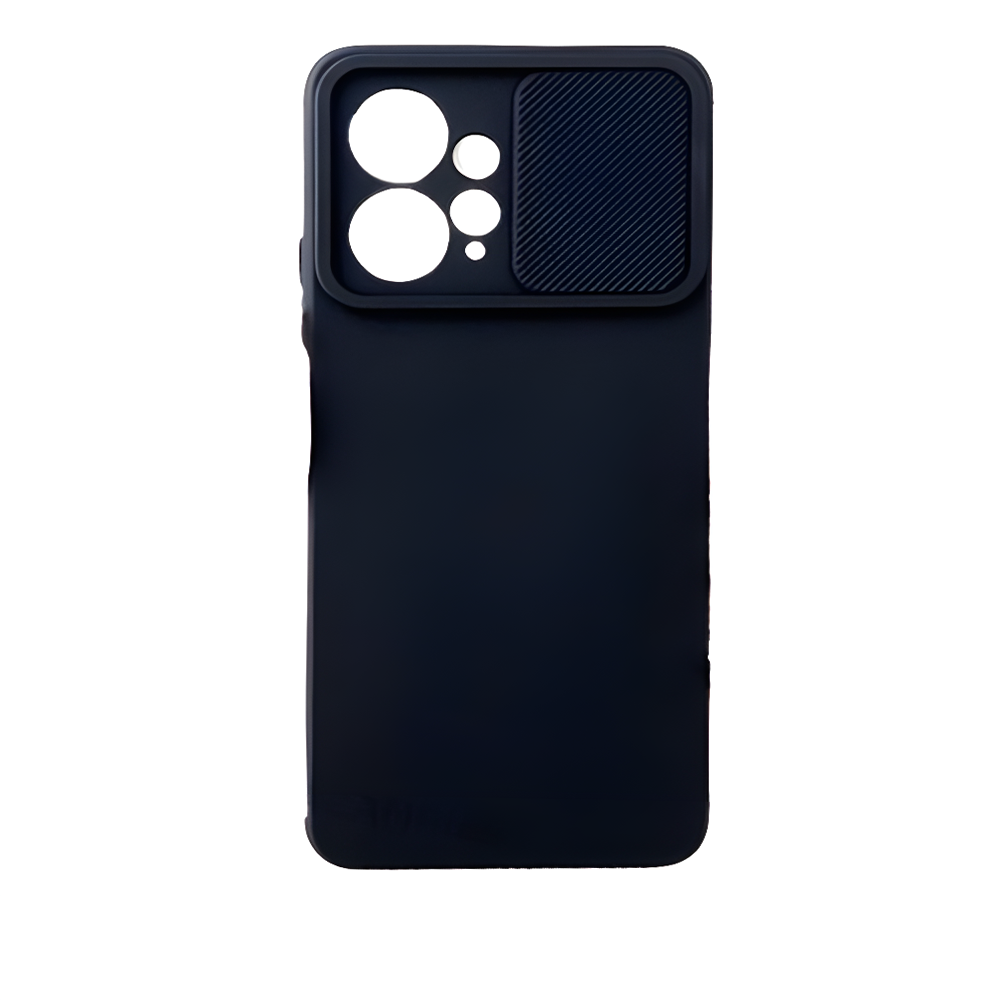 Forcell Xiaomi Redmi Note 12 4G Slide Camera Θήκη Σιλικόνης - Black