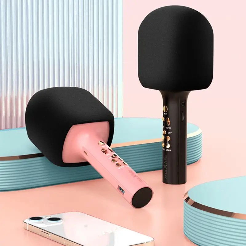 Maxlife Ασύρματο Μικρόφωνο Με Ηχειο Bluetooth Karaoke Pink
