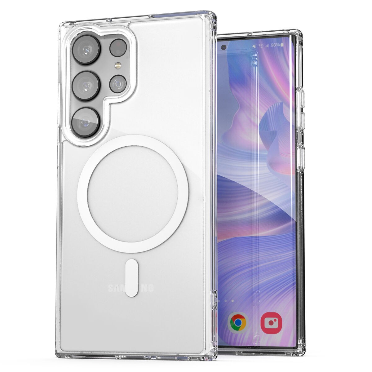 Forcell Samsung Galaxy S23 Ultra 5G Magsafe Θήκη Σιλικόνης Διάφανη TPU - Διάφανη
