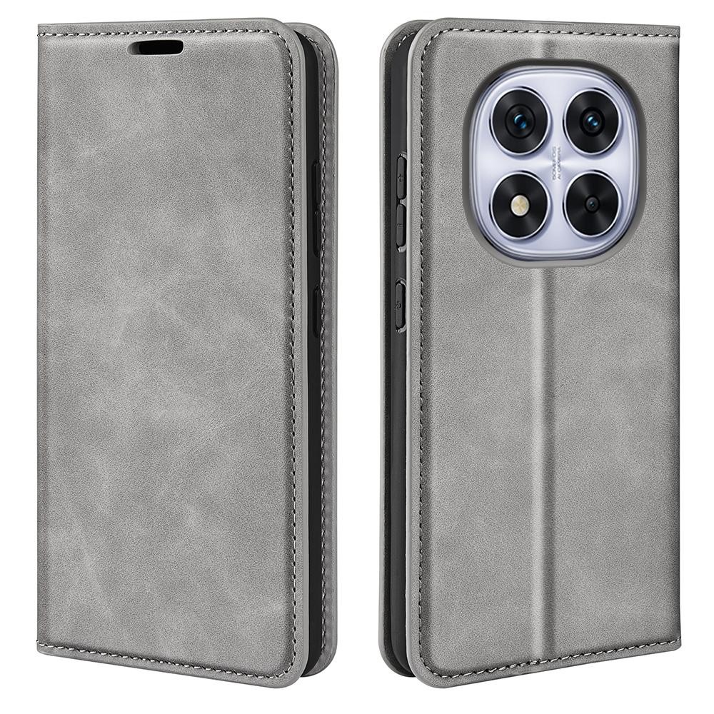 Tel1 Xiaomi Redmi Note 14 Pro 5G / 14 Pro Plus 5G/ Poco X7 5G Retro-skin Magnetic Suction Θήκη Βιβλίο - Grey