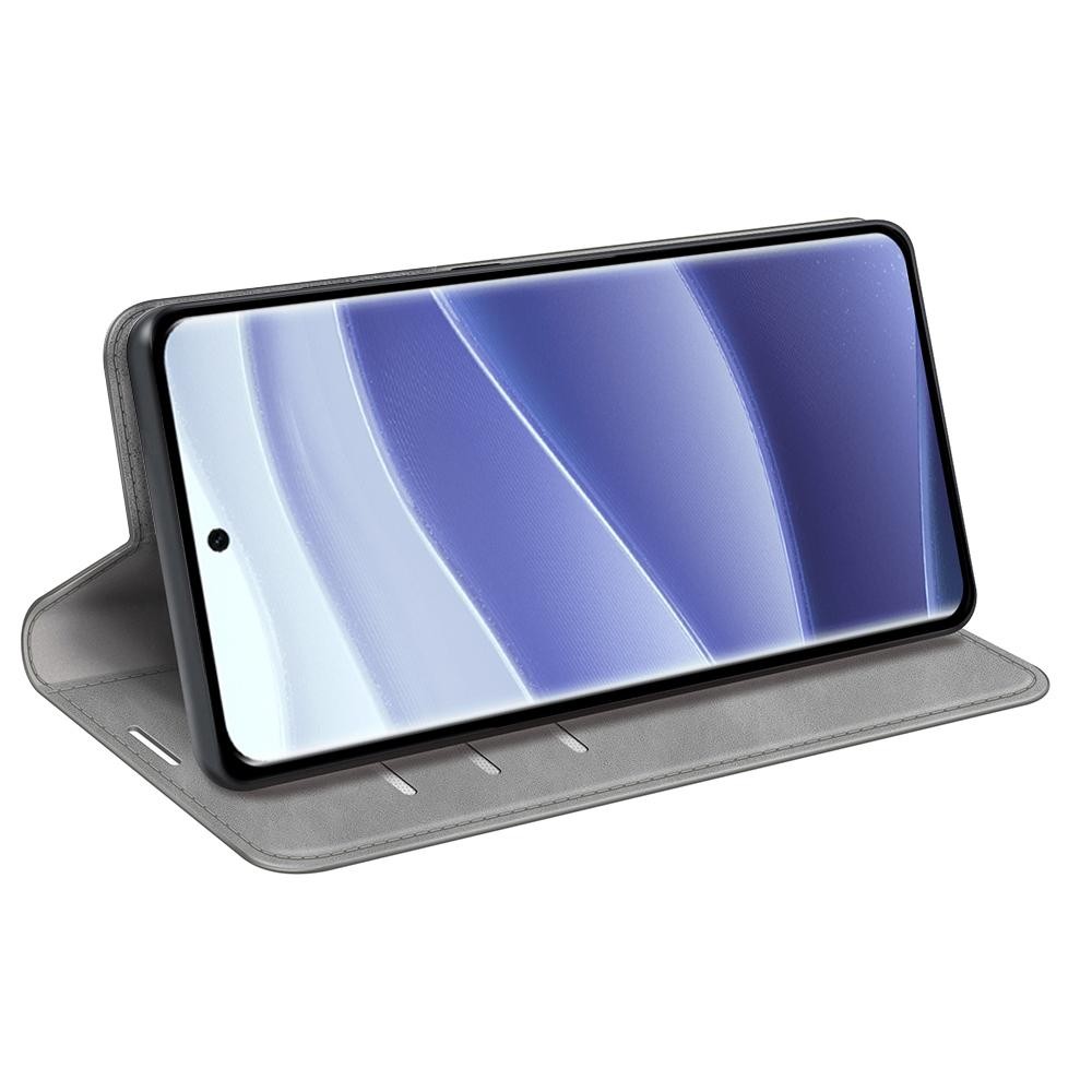 Tel1 Xiaomi Redmi Note 14 Pro 5G / 14 Pro Plus 5G/ Poco X7 5G Retro-skin Magnetic Suction Θήκη Βιβλίο - Grey