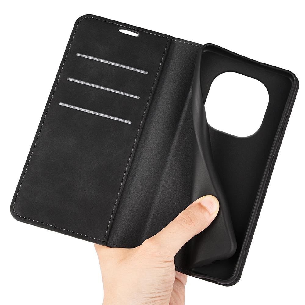 Tel1 Xiaomi Redmi Note 14 Pro 5G / 14 Pro Plus 5G / Poco X7 5G Retro-skin Magnetic Suction Θήκη Βιβλίο - Black