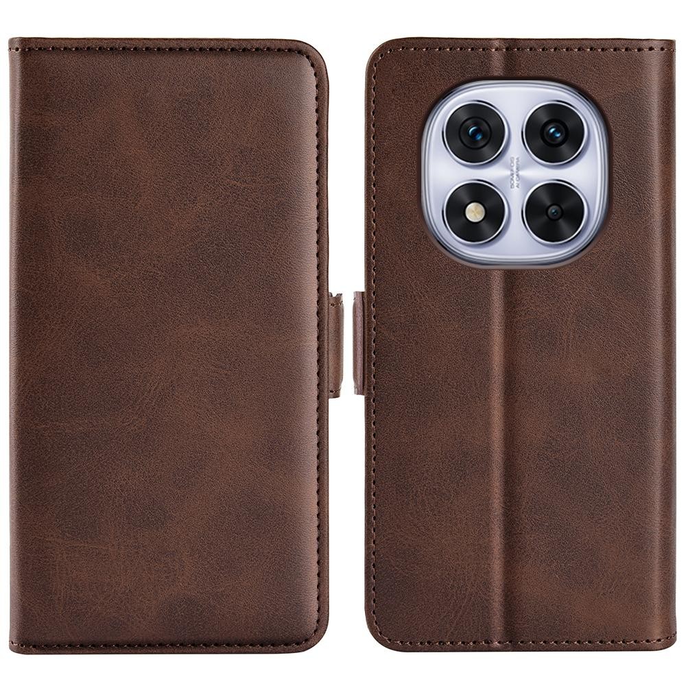Tel1 Xiaomi Redmi Note 14 Pro 5G / 14 Pro Plus 5G / Poco X7 5G Dual-side Magnetic Buckle Θήκη Βιβλίο - Brown