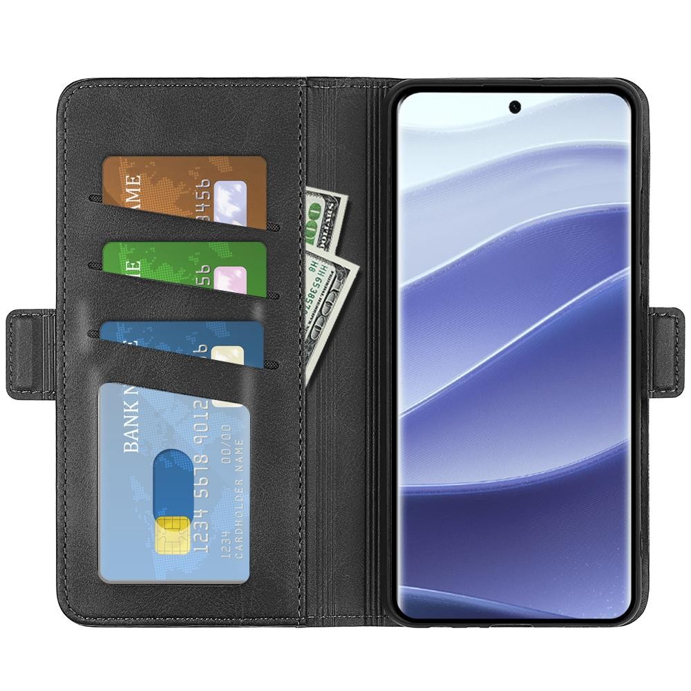 Tel1 Xiaomi Redmi Note 14 Pro 5G, 14 Pro Plus 5G, Poco X7 5G Magnetic Buckle Horizontal Flip Θήκη Βιβλίο - Black