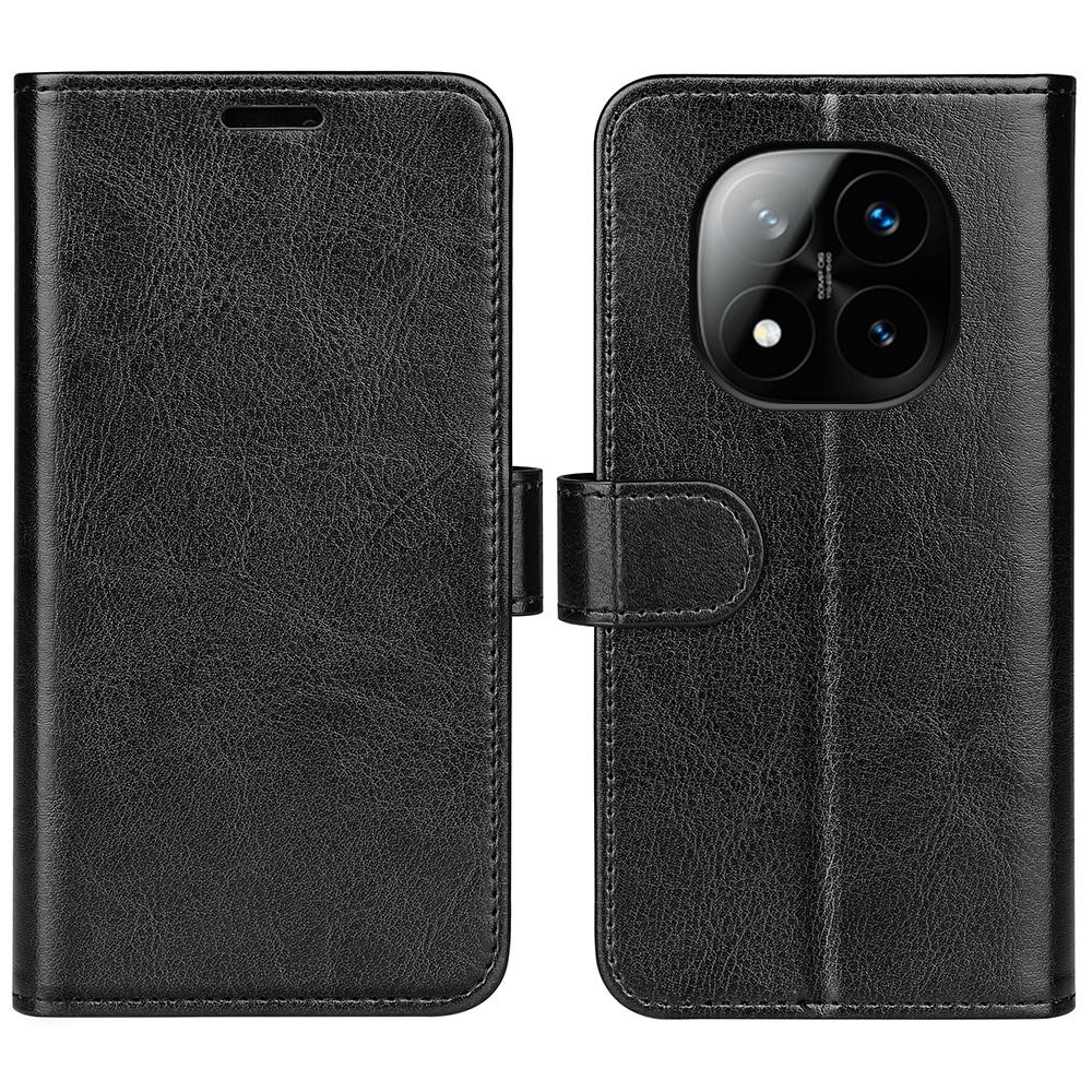 Tel1 Xiaomi Redmi Note 14 Pro 5G/4G, 14 Pro Plus 5G, Poco X7 5G R64 Texture Horizontal Θήκη Βιβλίο - Black