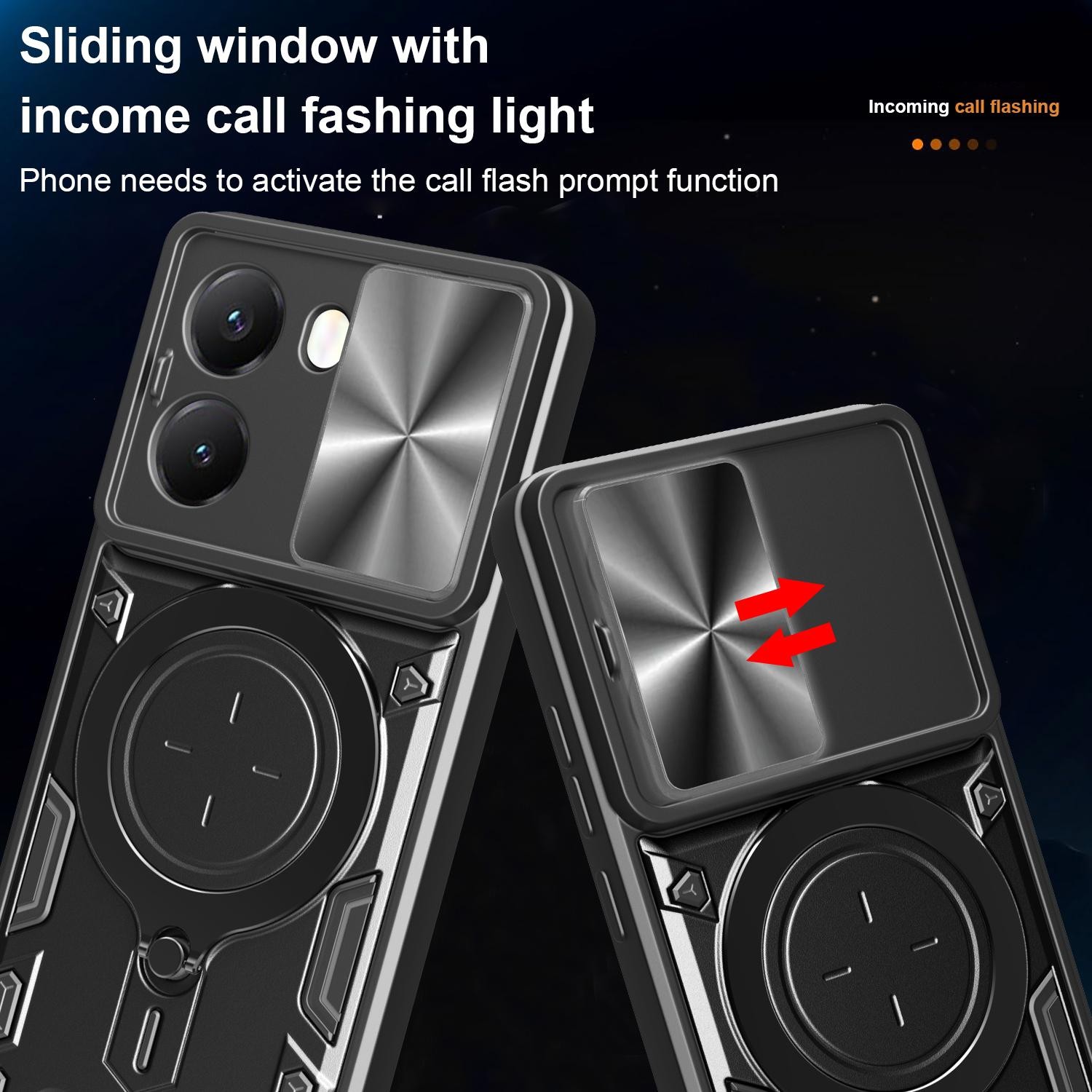 Forcell Xiaomi Poco X7 Pro 5G Sliding Camshield Θήκη Σκληρή - Red