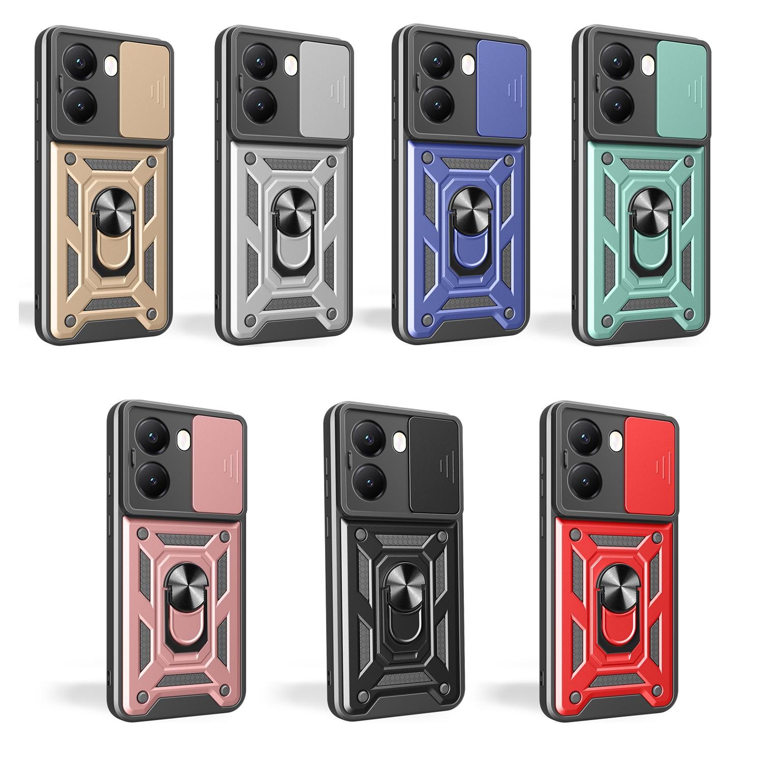 Forcell Xiaomi Poco X7 Pro 5G Sliding Camshield Θήκη Σκληρή - Red