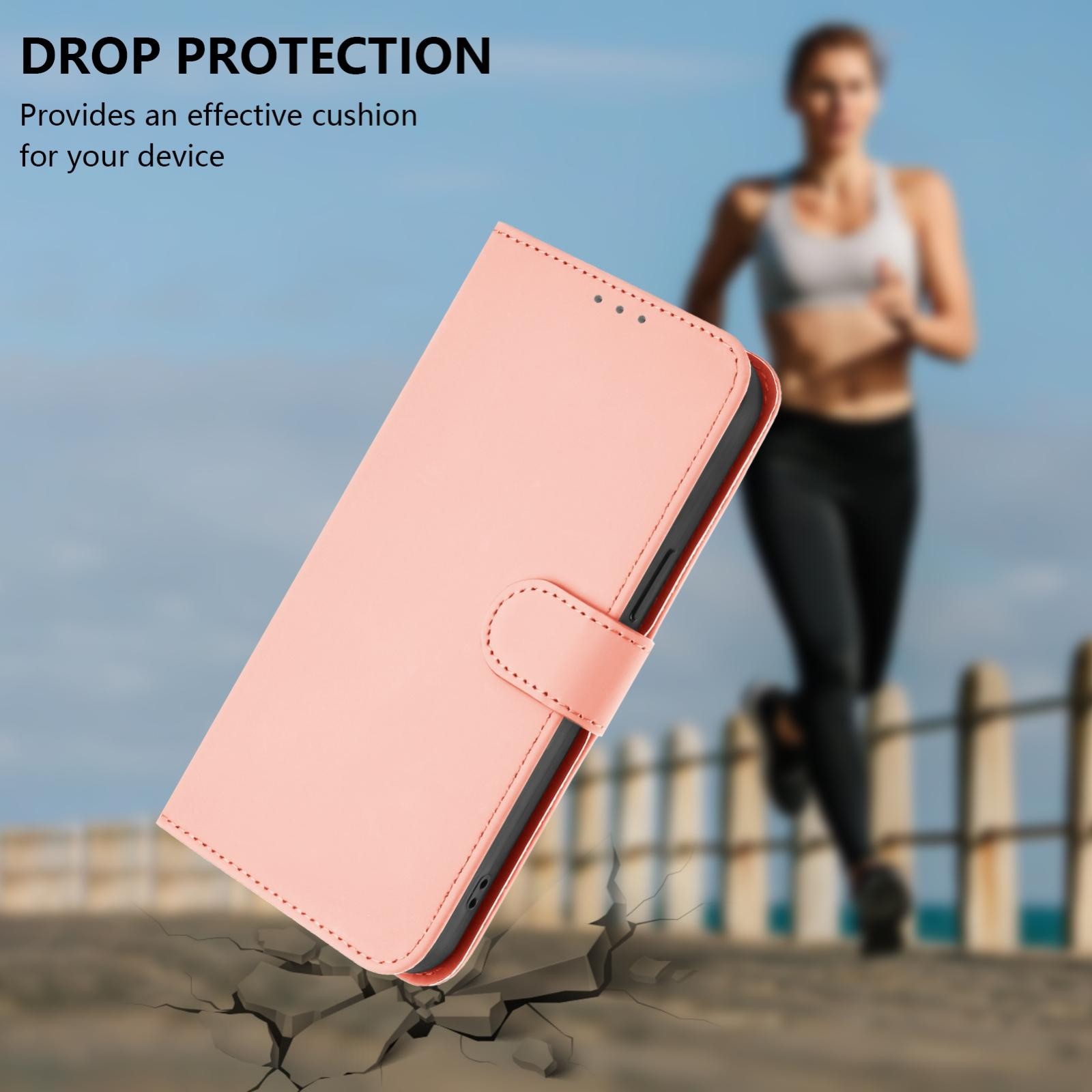 Tel1 Xiaomi Poco X7 Pro 5G Skin Feel Solid Θήκη Βιβλίο - Pink