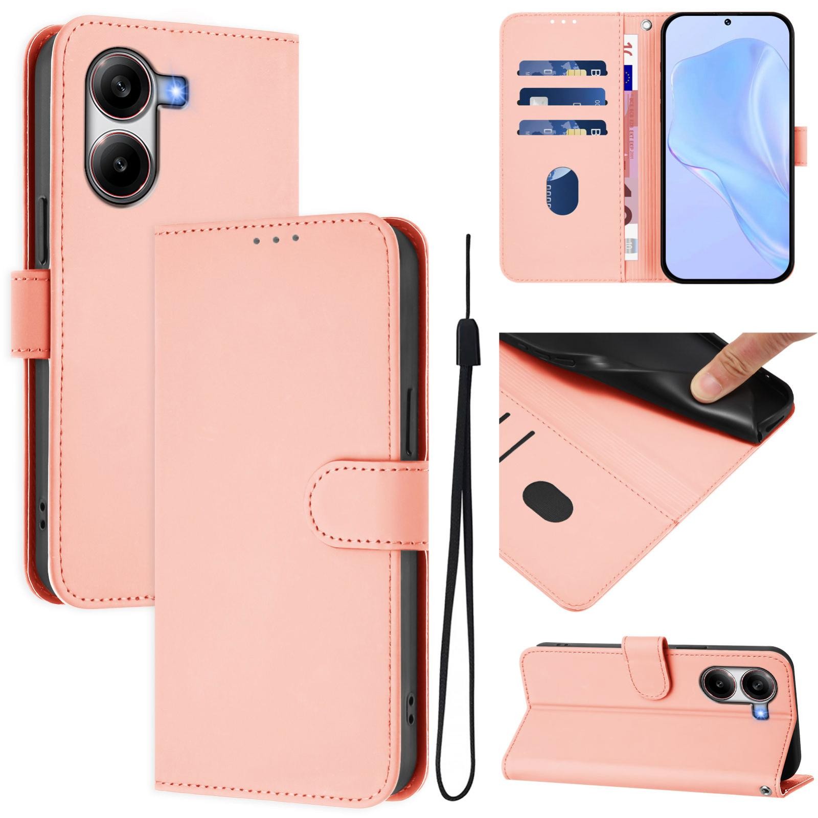 Tel1 Xiaomi Poco X7 Pro 5G Skin Feel Solid Θήκη Βιβλίο - Pink