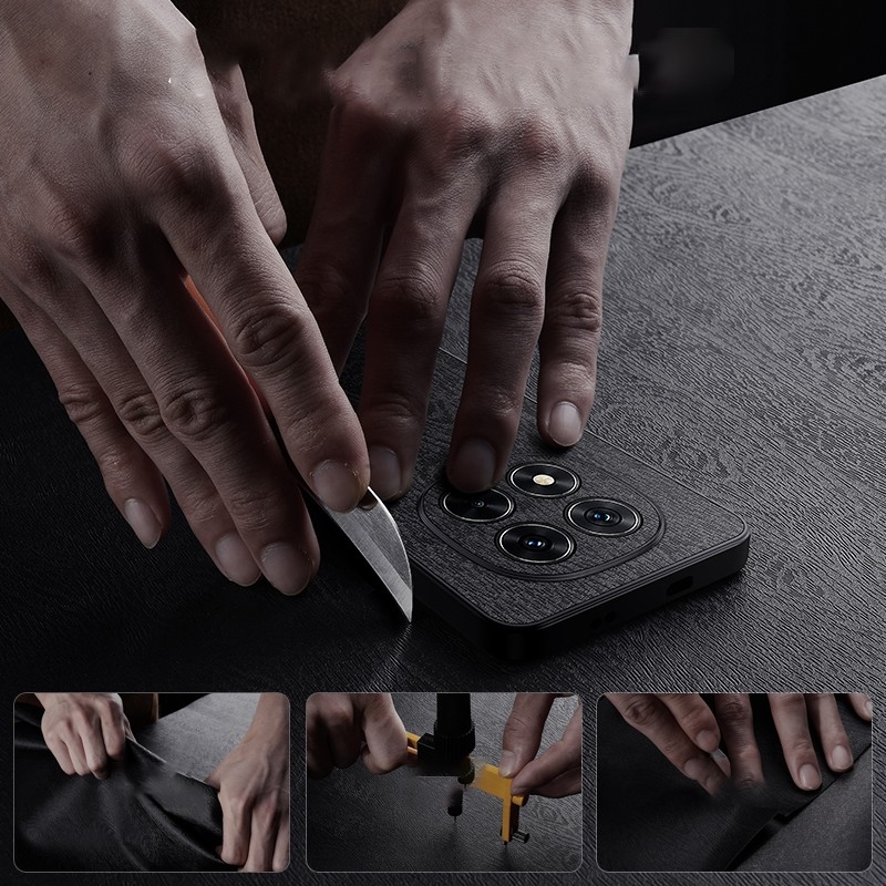 Forcell Xiaomi Redmi Note 14 Pro 5G Tree Bark Shockproof Θήκη Σιλικόνης - Grey