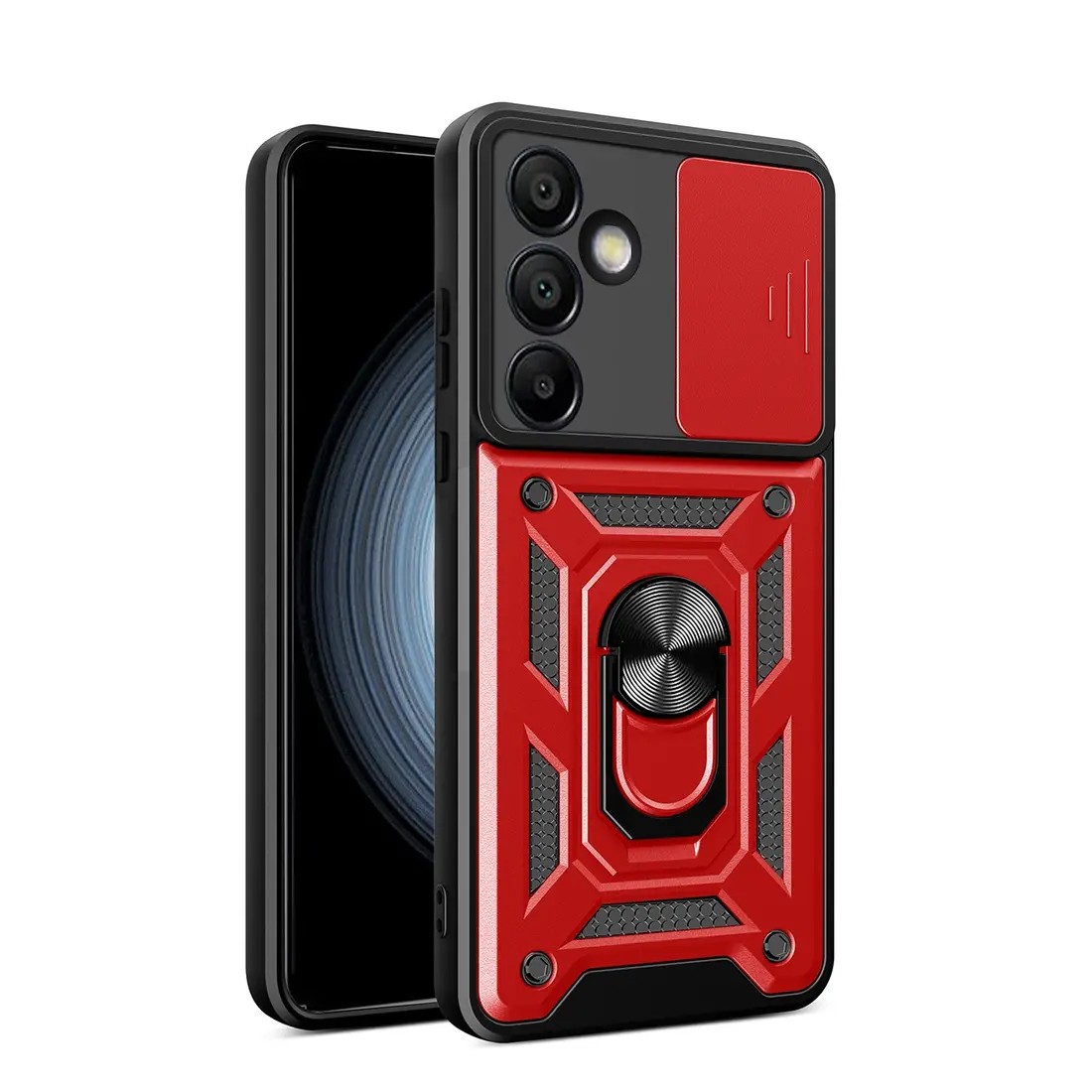 Forcell Samsung Galaxy A56 5G Hybrid Armor Camshield Θήκη Σκληρή - Red