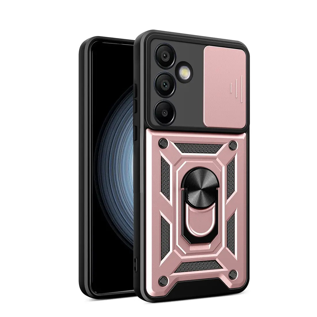 Forcell Samsung Galaxy A56 5G Hybrid Armor Camshield Θήκη Σκληρή - Pink