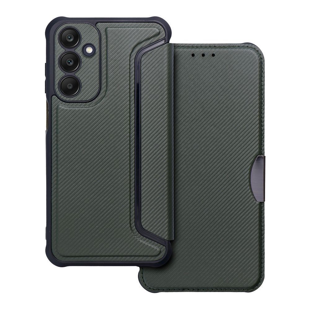 Tel1 Samsung Galaxy A36 5G Razor Carbon Θήκη Βιβλίο - Dark Green
