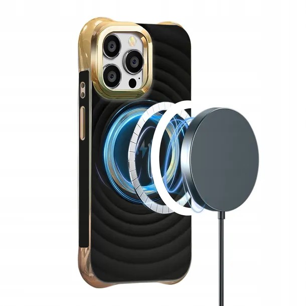 Forcell Samsung Galaxy S23 Magsafe Circle Glam Θήκη Σιλικόνης - Black
