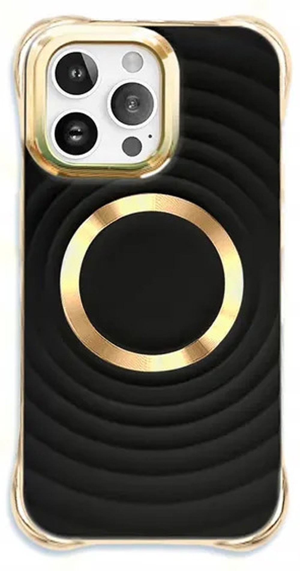 Forcell Samsung Galaxy S23 Magsafe Circle Glam Θήκη Σιλικόνης - Black