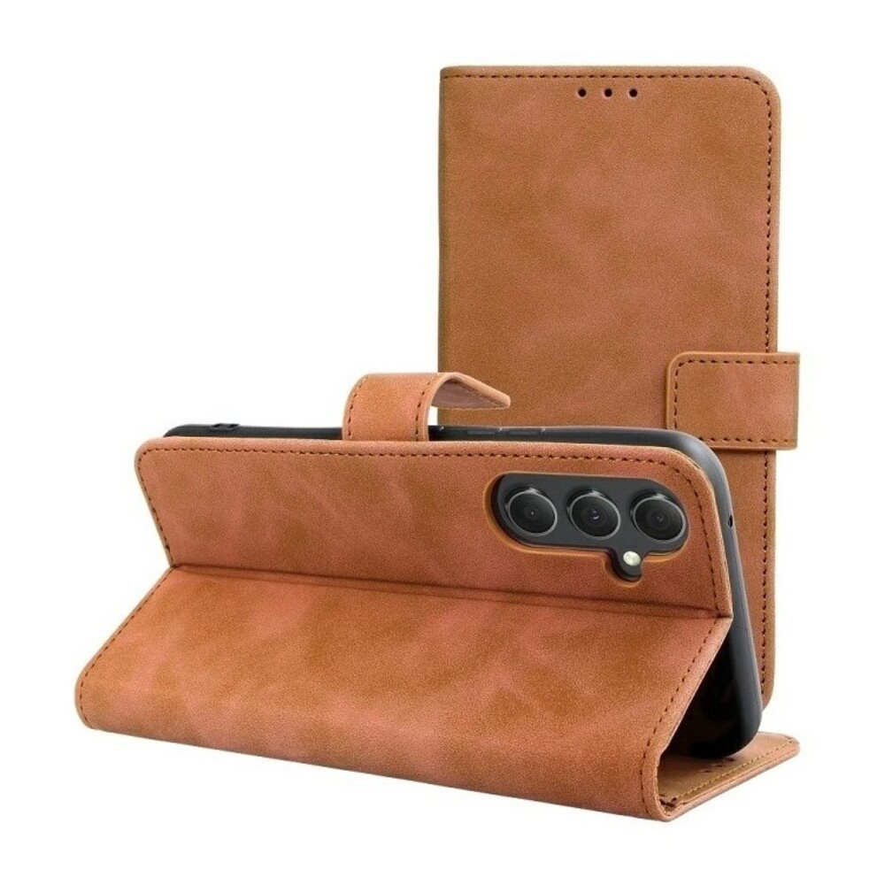 Tel1 Samsung Galaxy A56 5G Tender Θήκη Βιβλίο - Brown