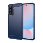 Forcell Samsung Galaxy A56 5G Brushed Texture Carbon Fiber Θήκη Σιλικόνης - Blue
