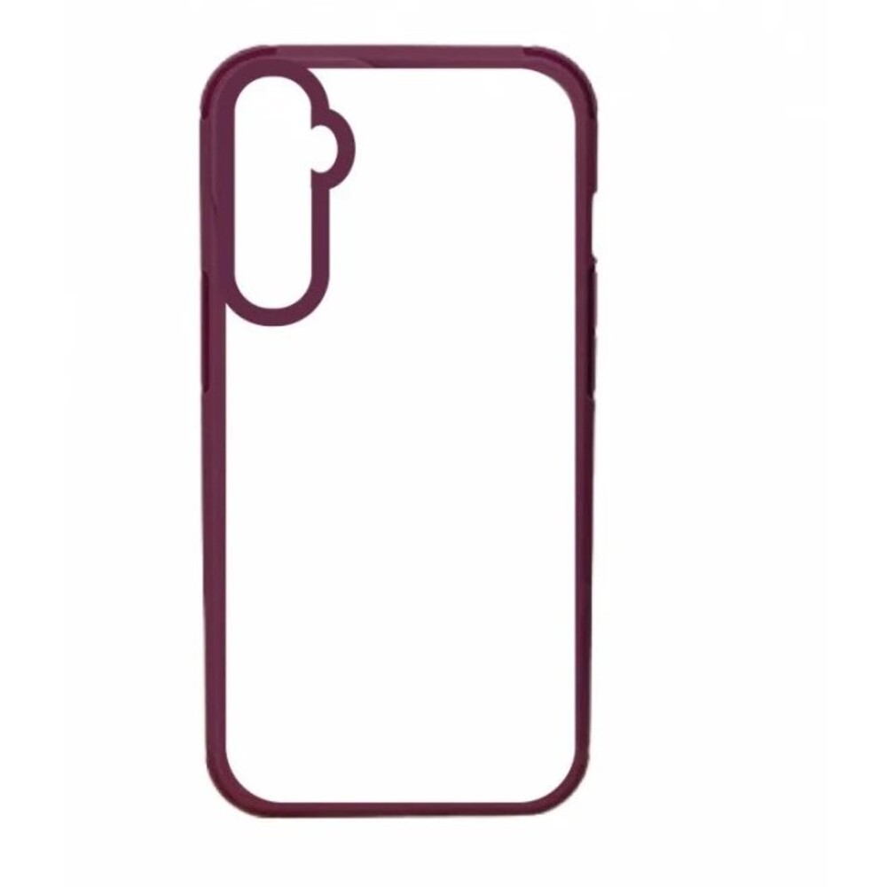 Forcell Samsung Galaxy A14 4G / A14 5G Θήκη Με Πλαίσιο Σιλικόνης Διάφανη - Bordeaux