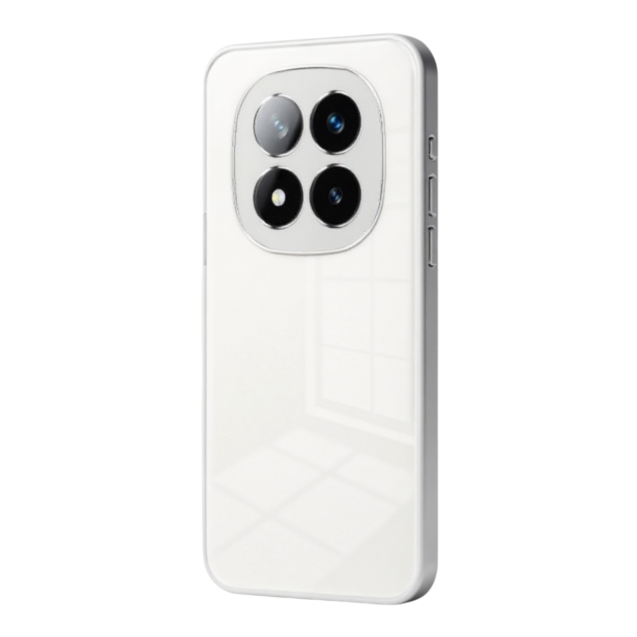 Forcell Xiaomi Redmi Note 14 Pro Plus 5G Plating Fine Hole Θήκη με Πλαίσιο Σιλικόνης Διάφανη - Silver